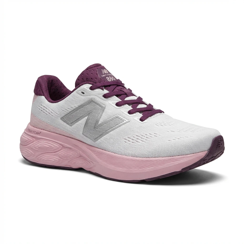 New Balance 880 Fashion Pink and White Running Shoes