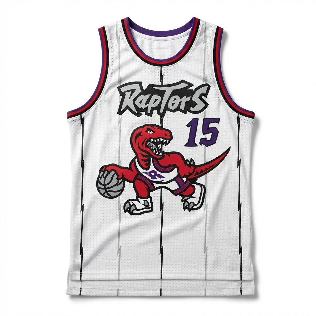 Vince Carter's white jersey of the Raptors team.