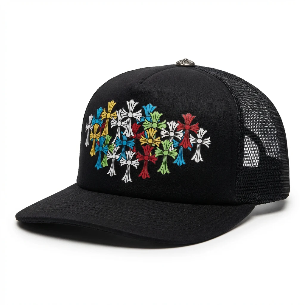 Chrome Hearts colorful cross black hat