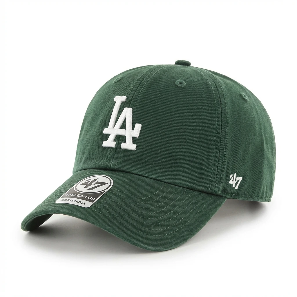 MLB baseball style dark green baseball cap