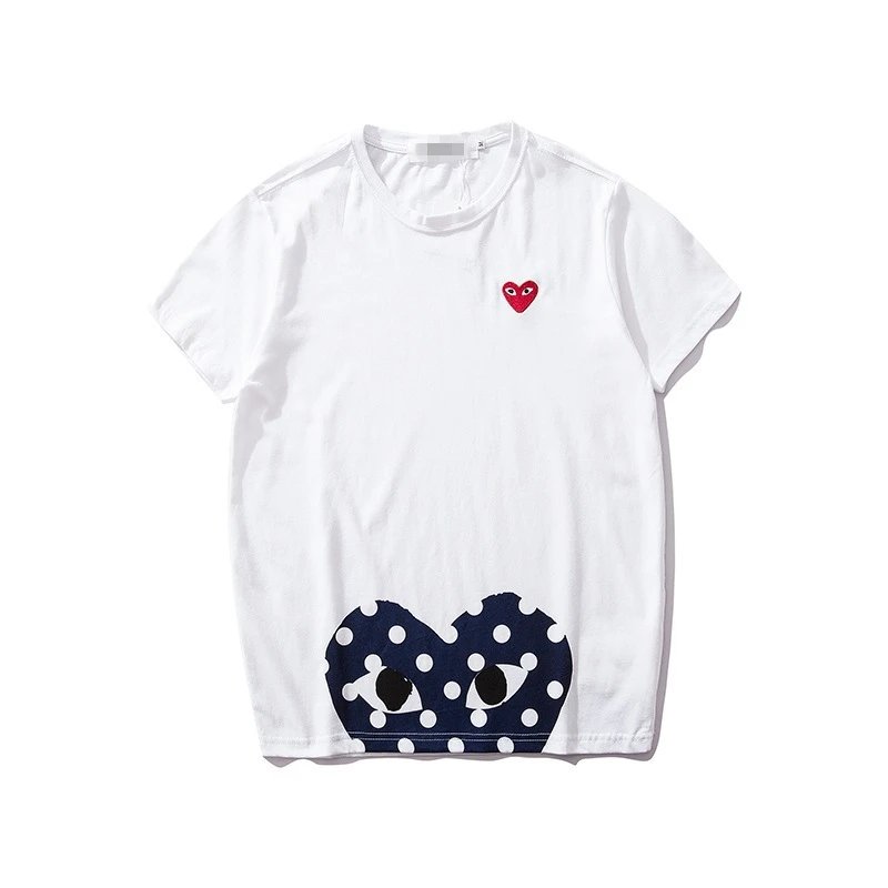 Comme des Garcons PLAY 2021-49 Blue Style 2149 Heart Logo T-Shirt Gift Ready