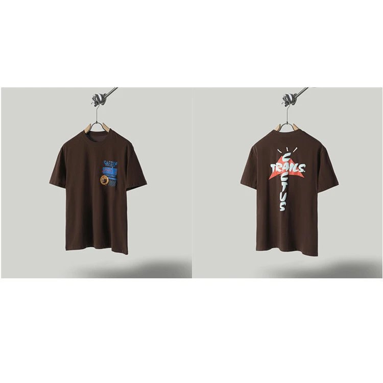 Travis Scott Cactus Graffiti Brown T-Shirt