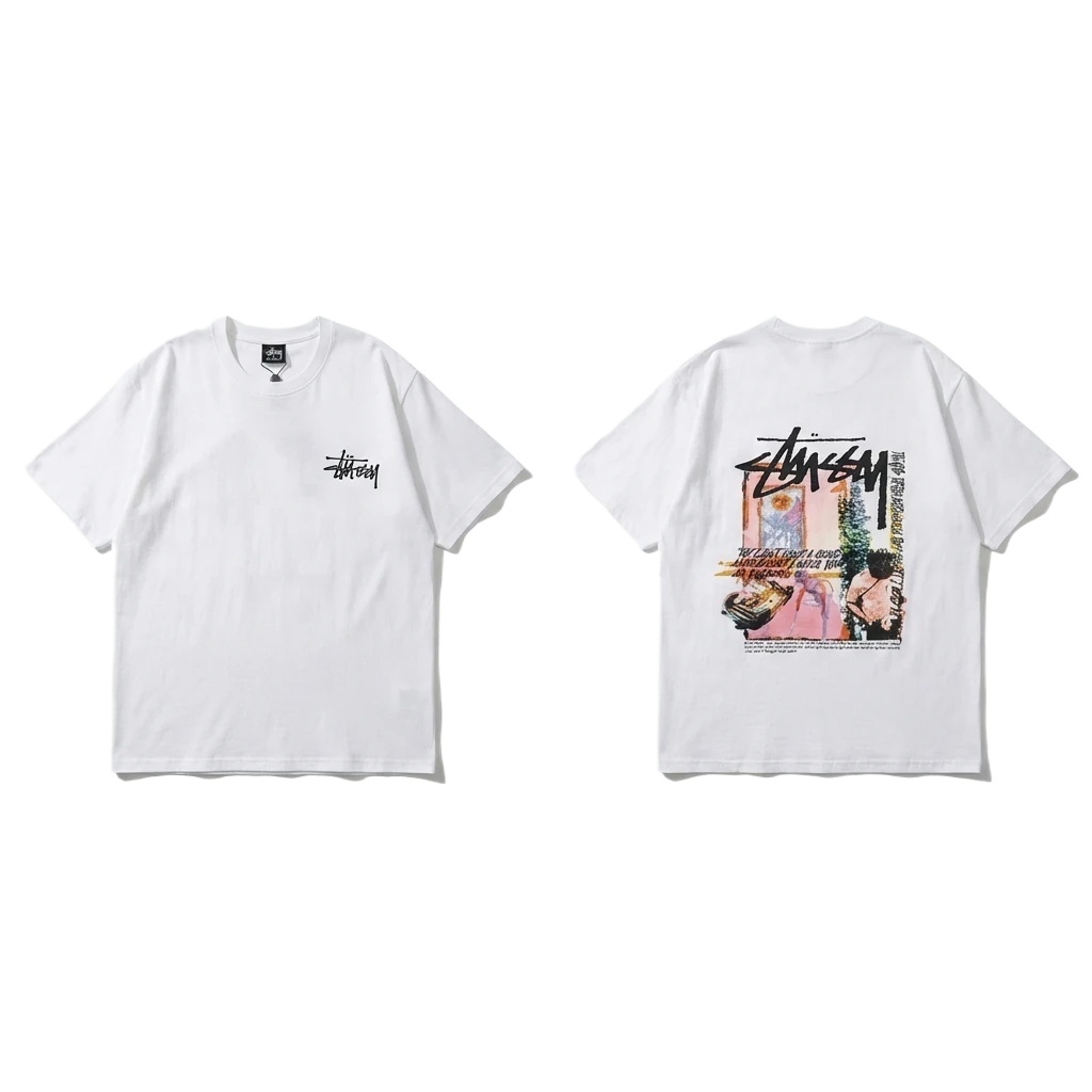 Stussy - printed casual white T - shirt