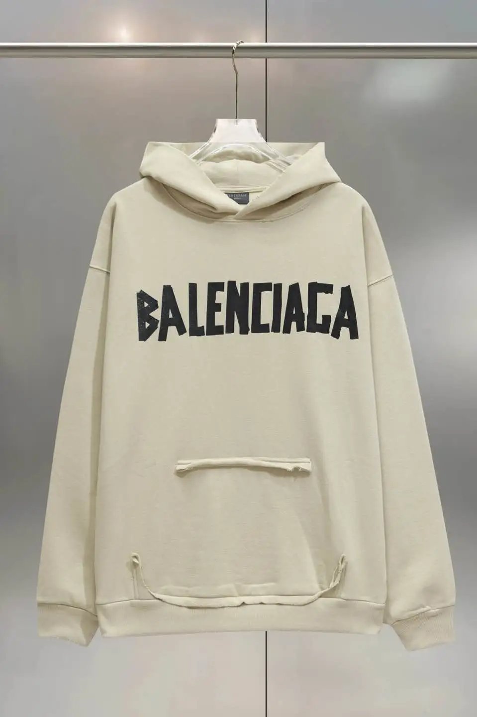 Balenciaga minimalist style off-white sweatshirt
