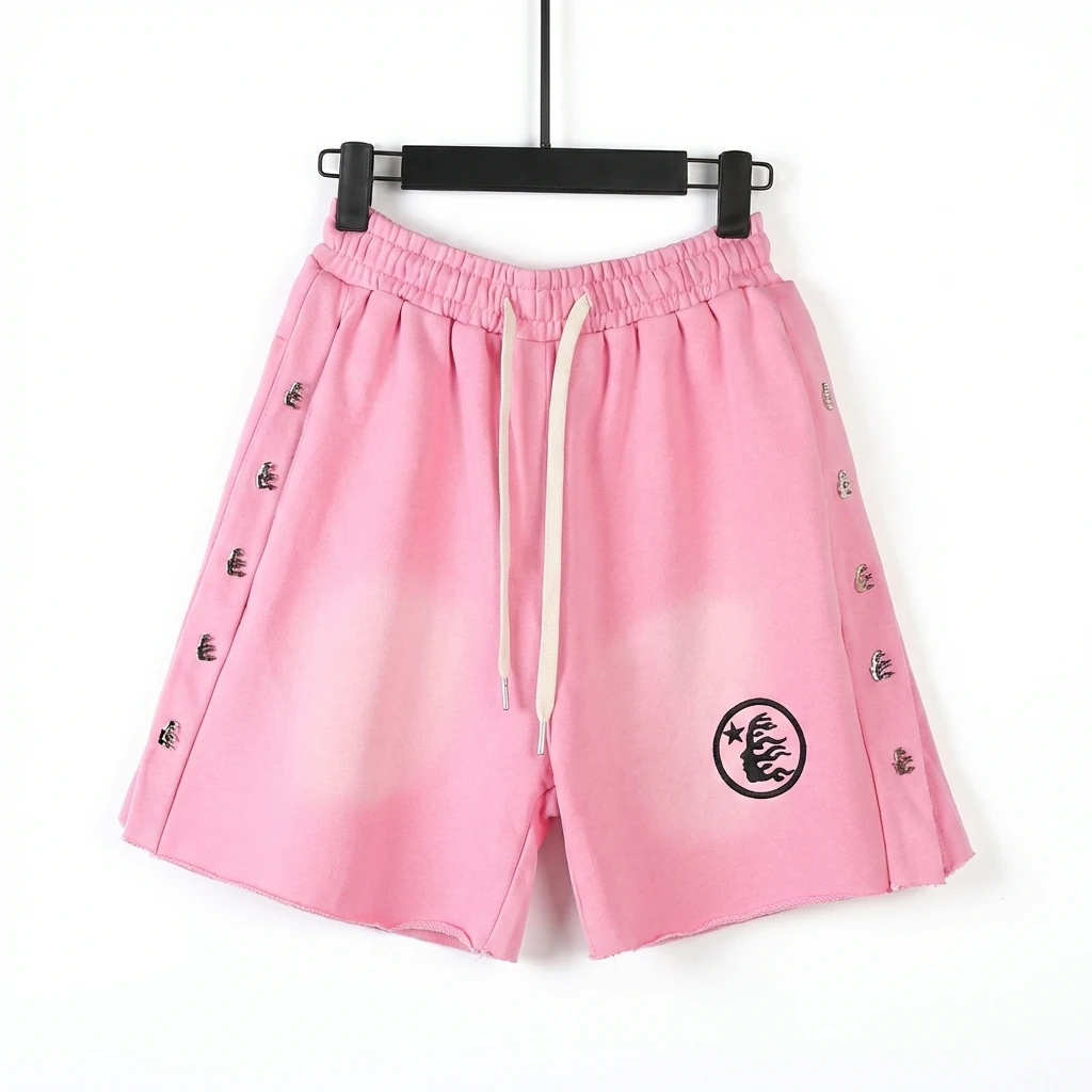 Hellstar trendy brand pink shorts