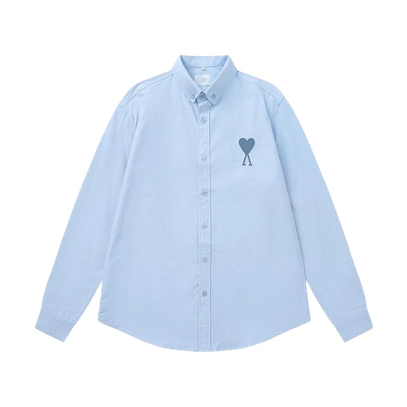 AMI series minimalist style blue shirts