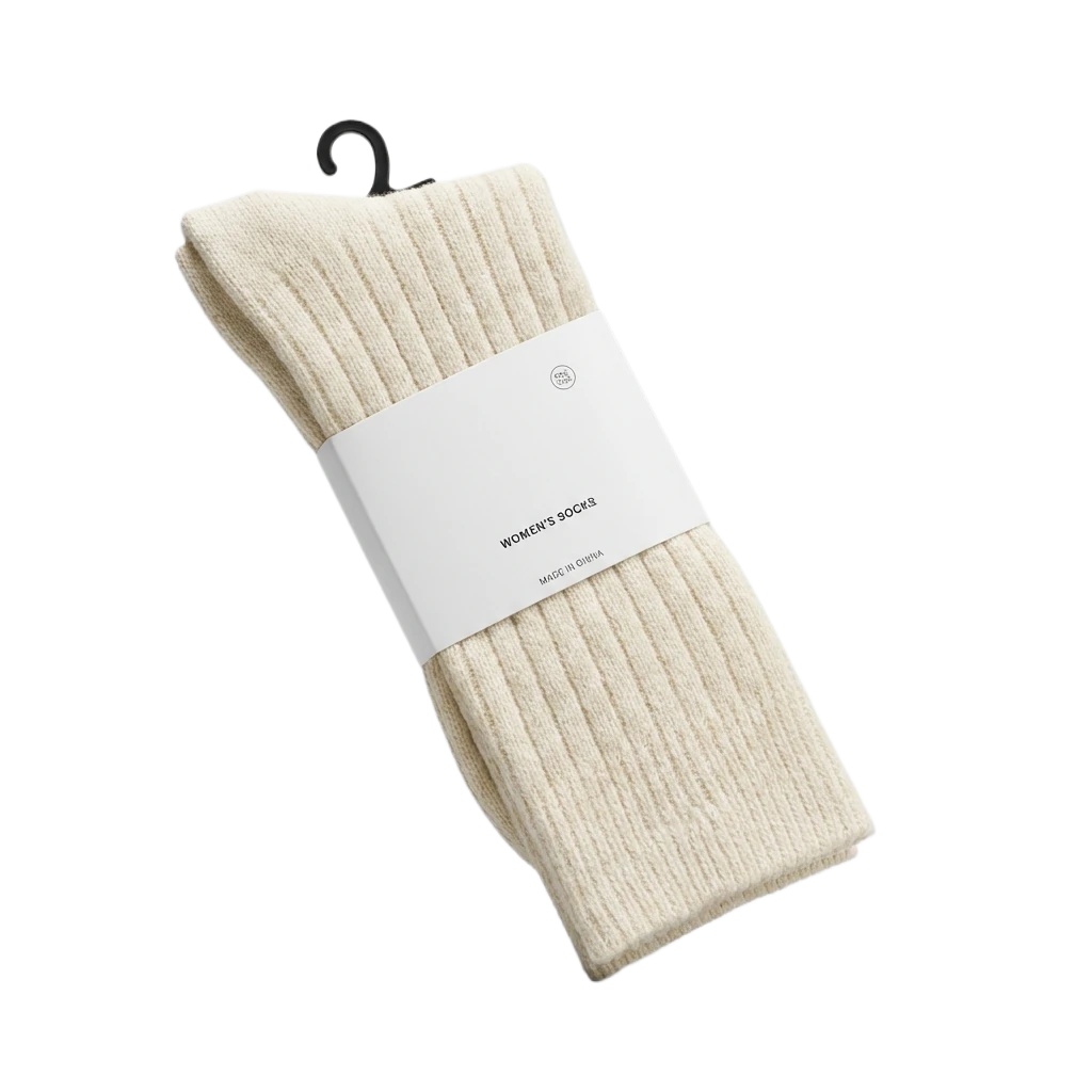 Miu Miu minimalist style off-white socks