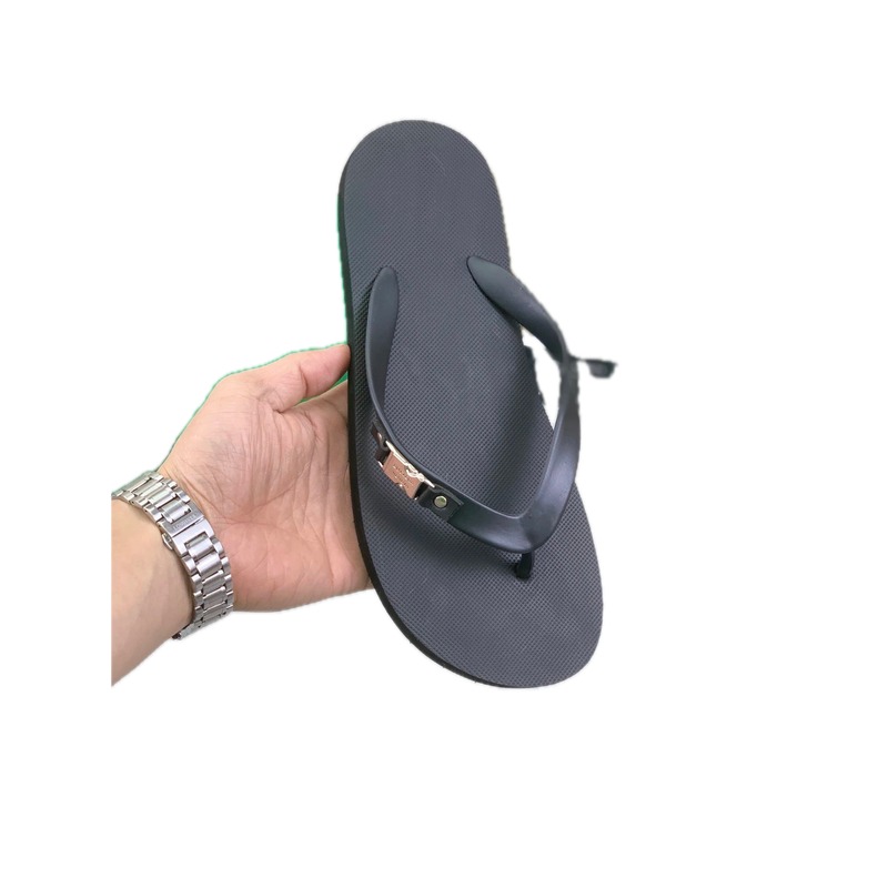 BOTTEGA VENETA Minimalist Style Black Flip-Flops