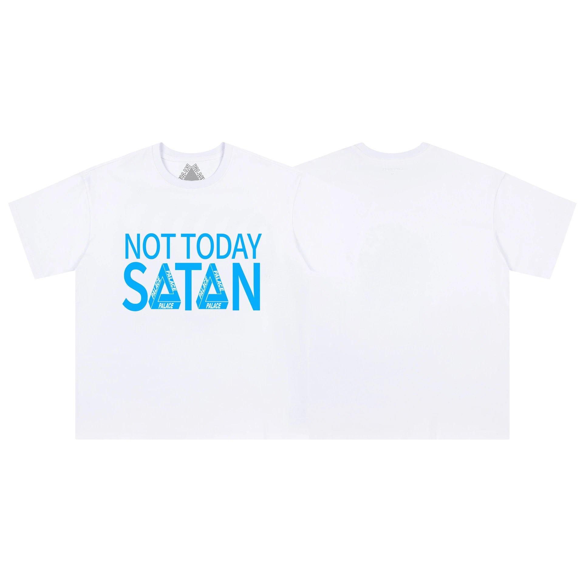 Palace Letter Print Street Style White Short-sleeve T-shirt