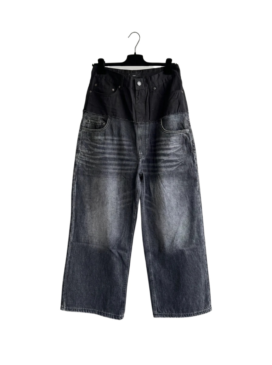 Balenciaga patchwork denim wide-leg pants
