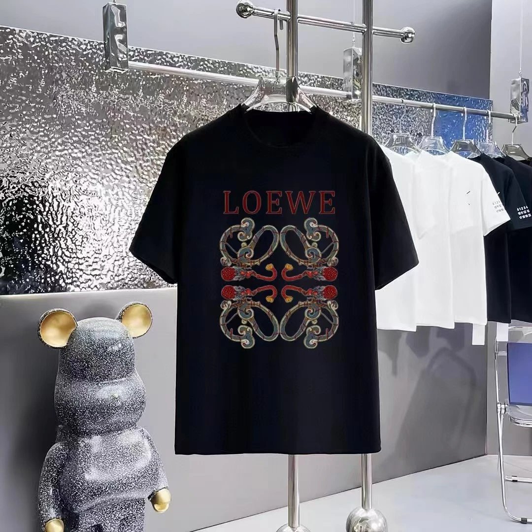 LOEWE Chinese Style Collection Vintage Black T-Shirt