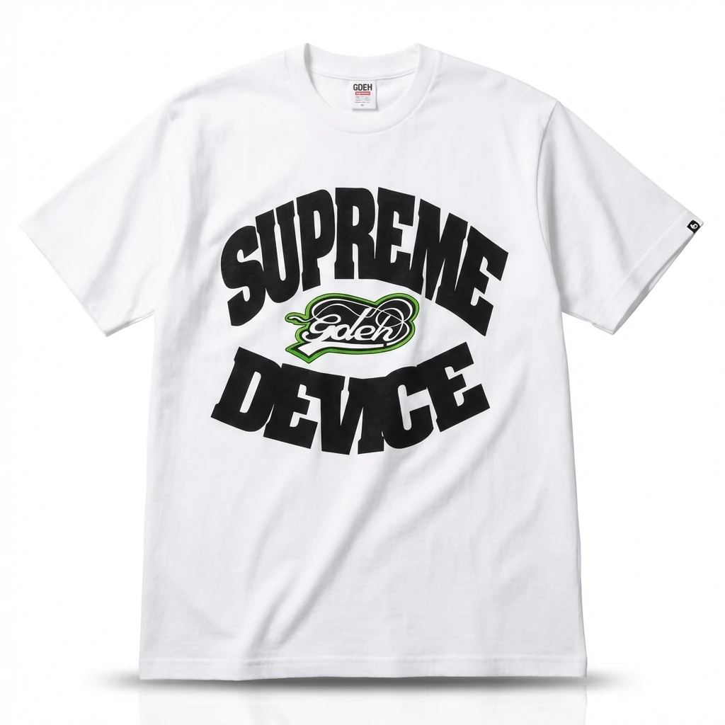 Supreme trendy brand white T-shirt