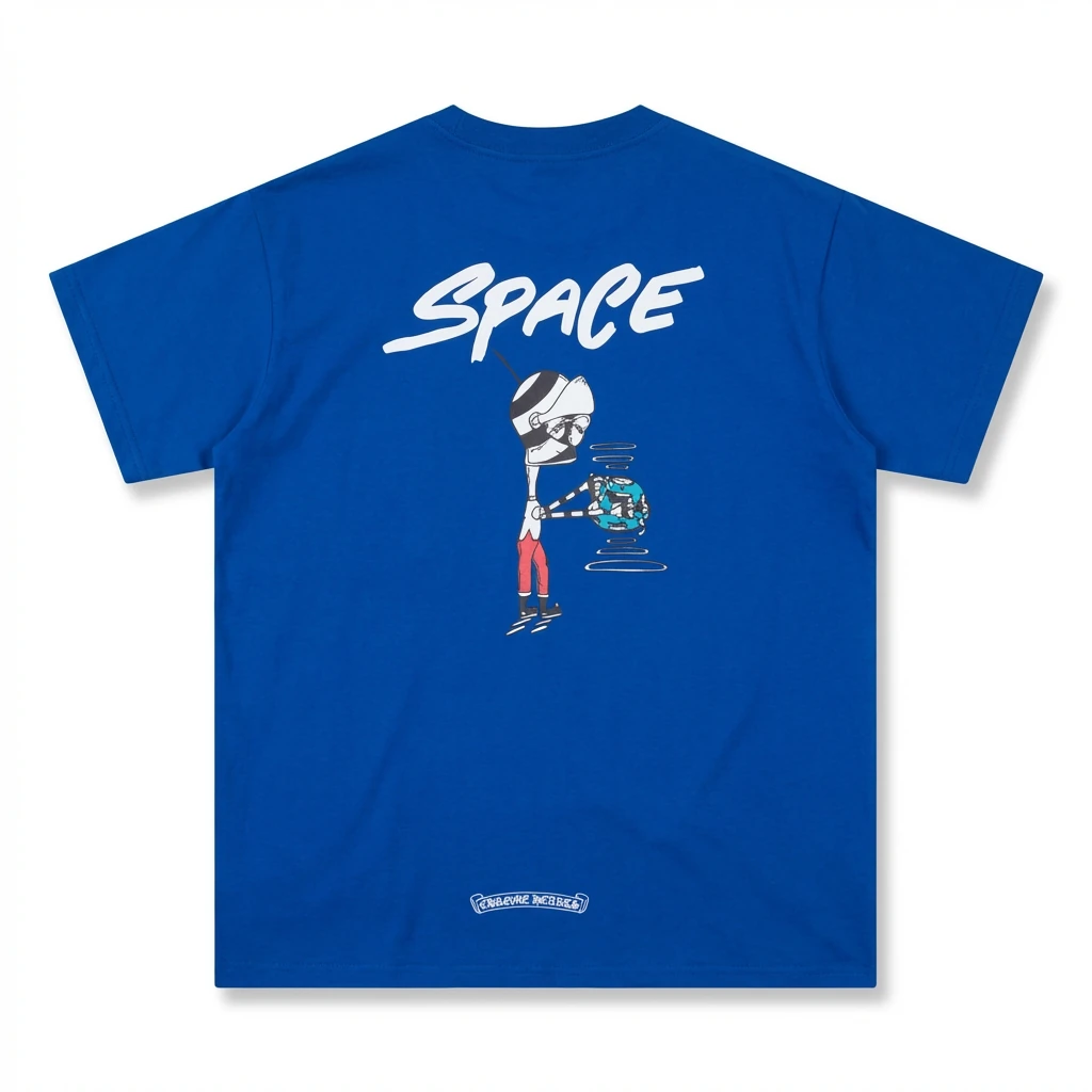 Chrome Hearts Space Style Blue T-shirt