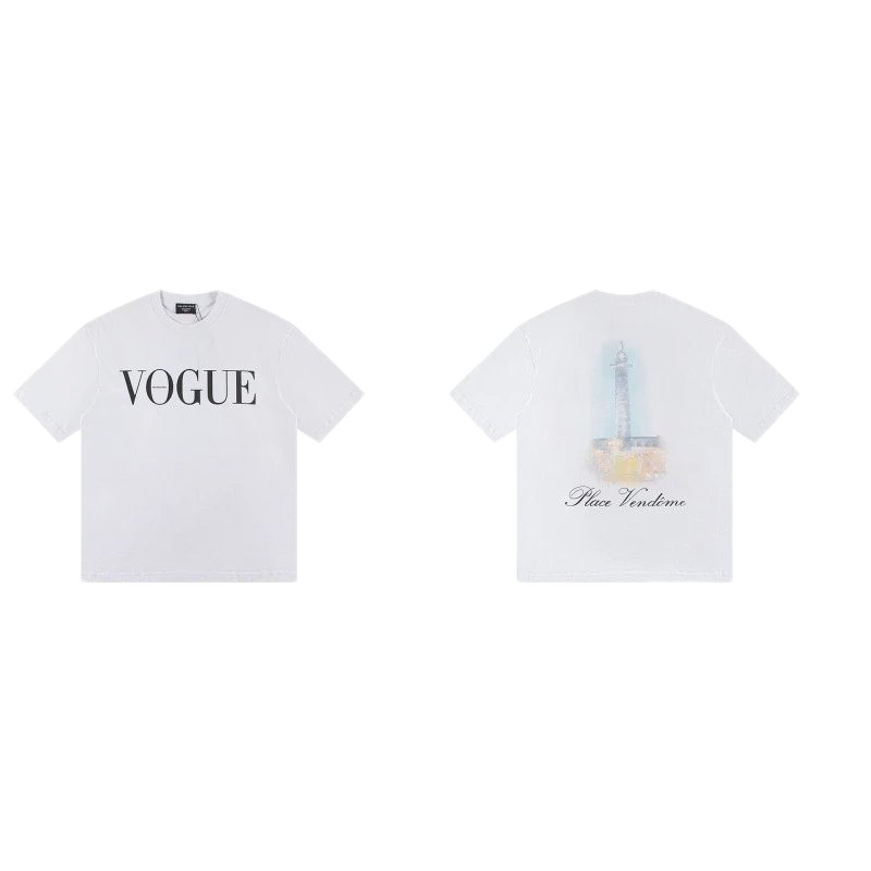 Balenciaga VOGUE Printed Trendy White T-Shirt