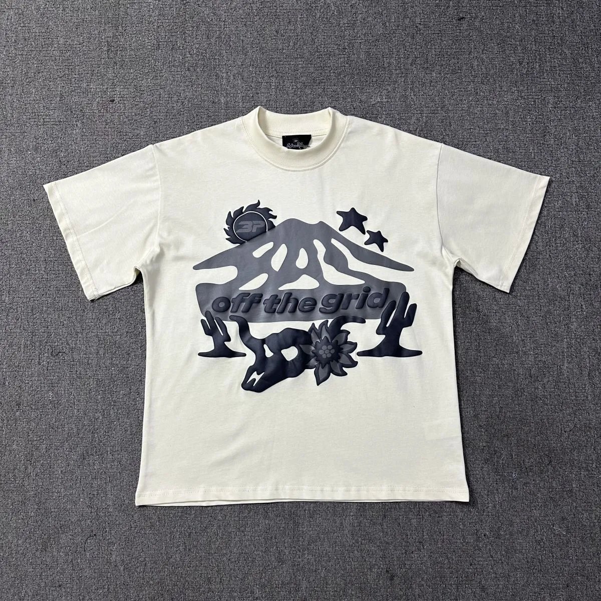 Broken Planet Resort Graphic T-shirt White Cotton Bold with Premium Look