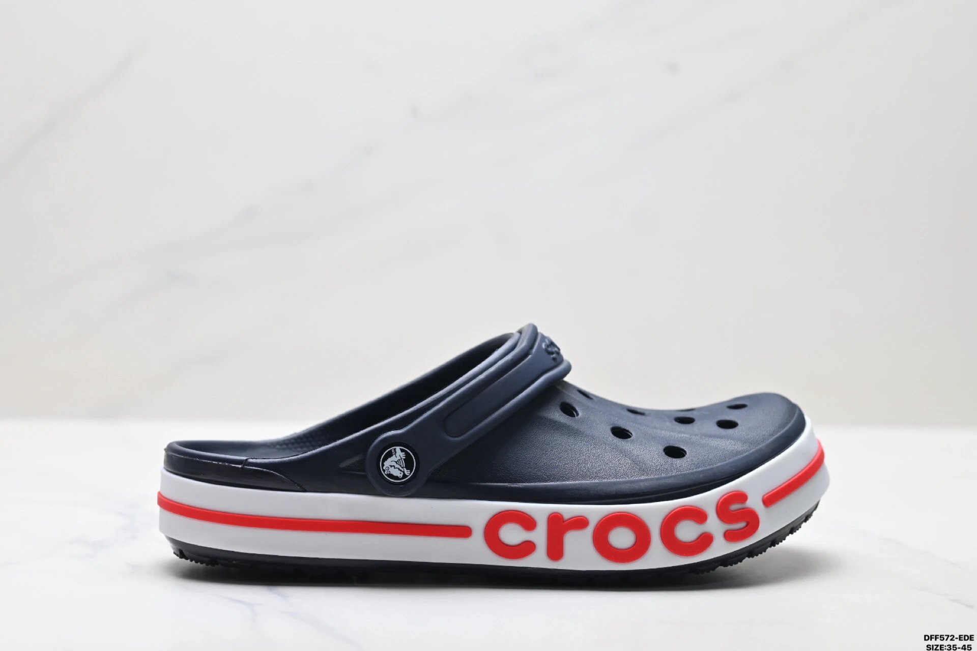 Deep blue of the trendy Crocs clogs