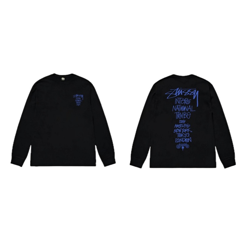 Stussy International Tribal Style Black Long-sleeve
