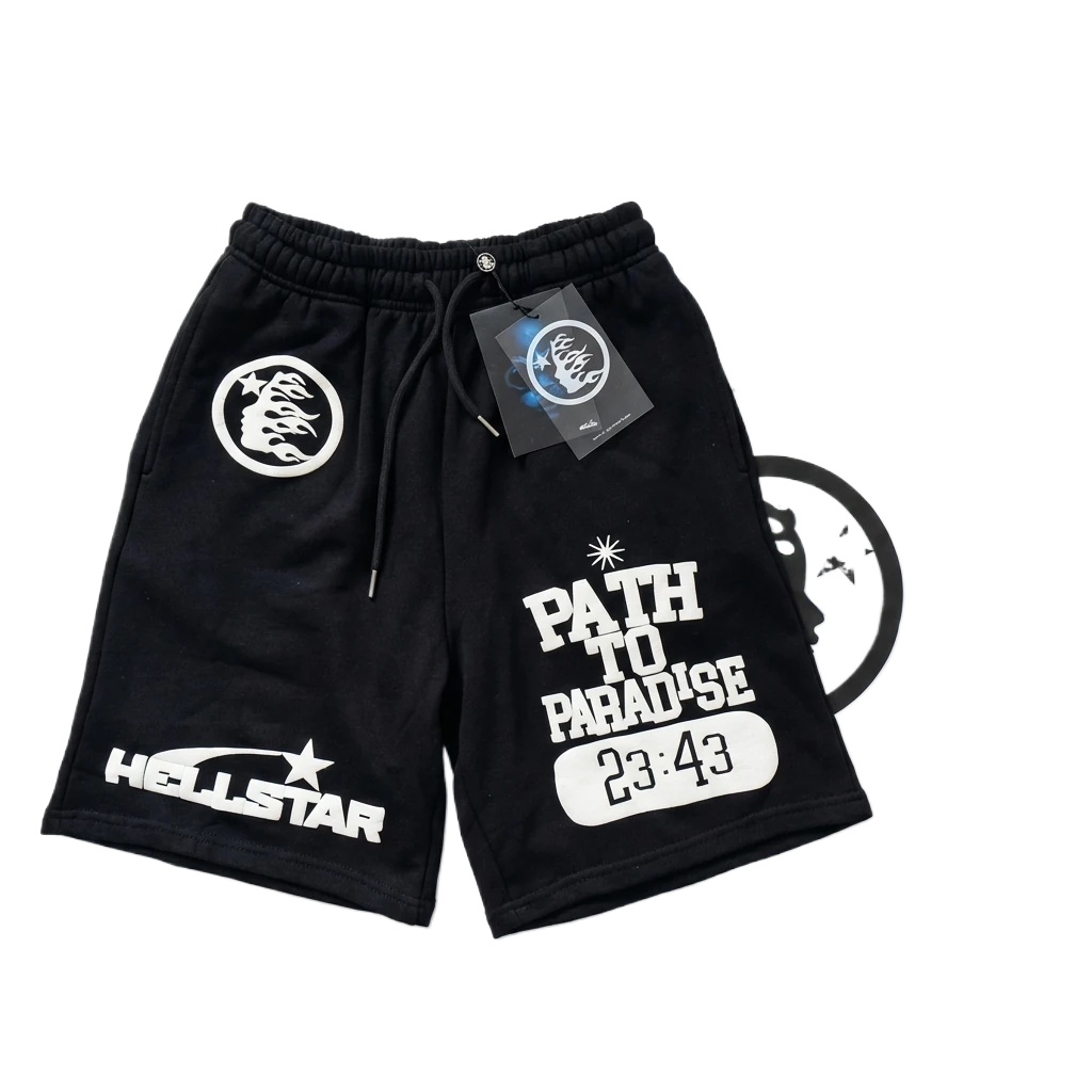 Hellstar Trendy Style Black Shorts