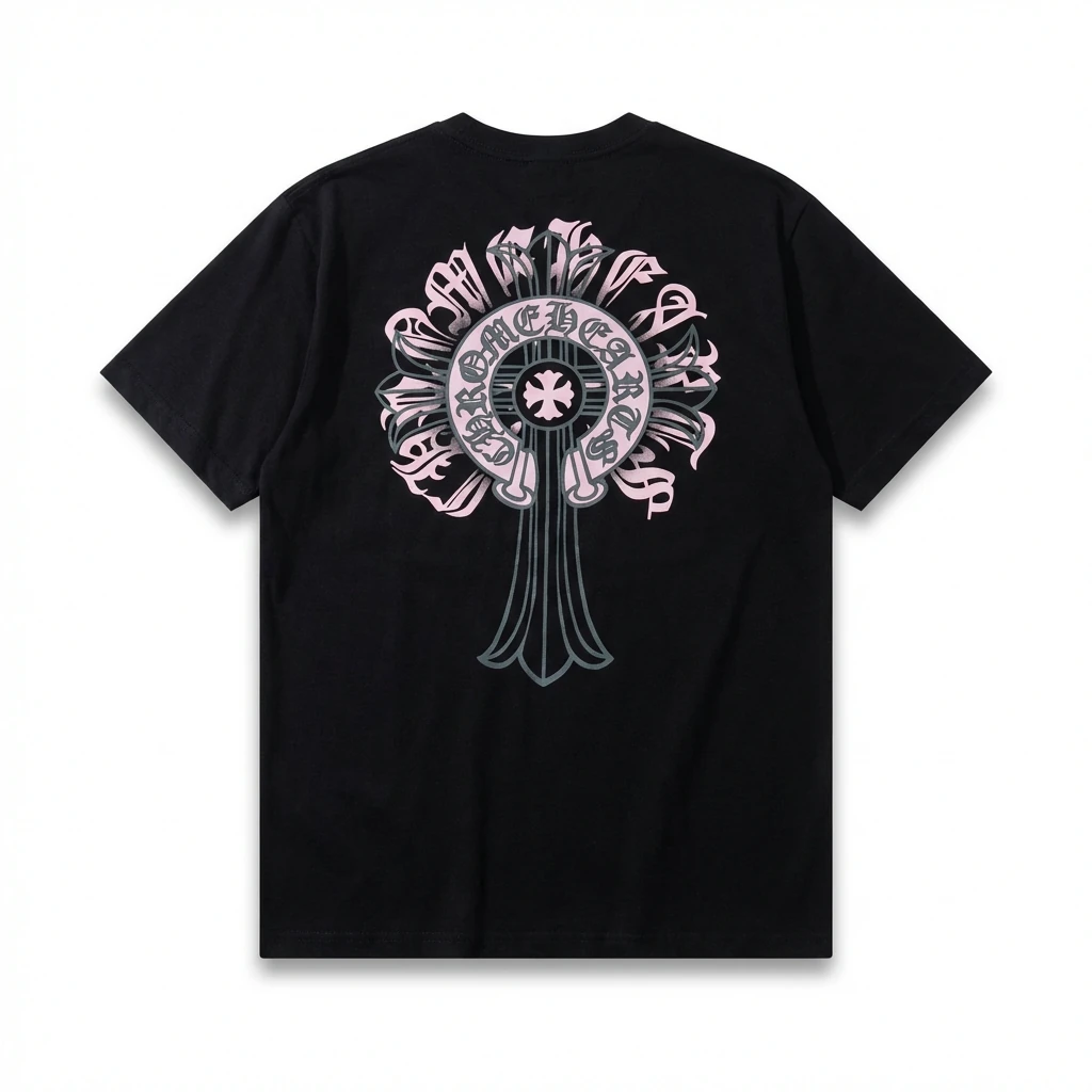 Chrome Hearts Gothic Style Black T-shirt