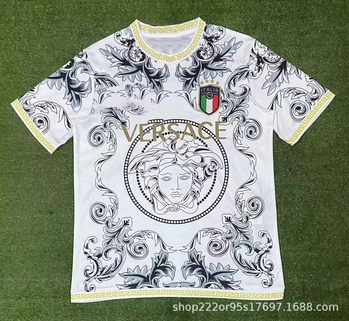 Real Madrid White Dragon Soccer Jersey Visual Accent