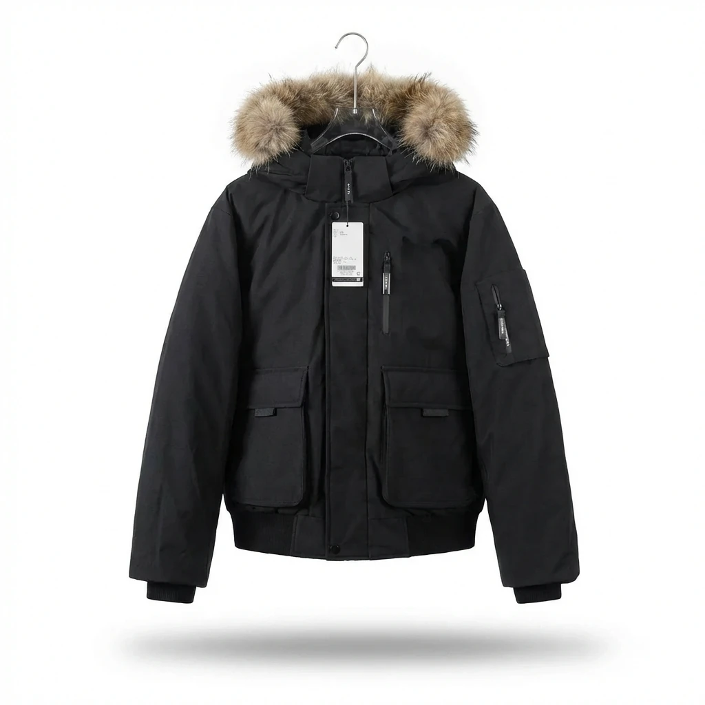 MLB Workwear Style Black Down Jacket