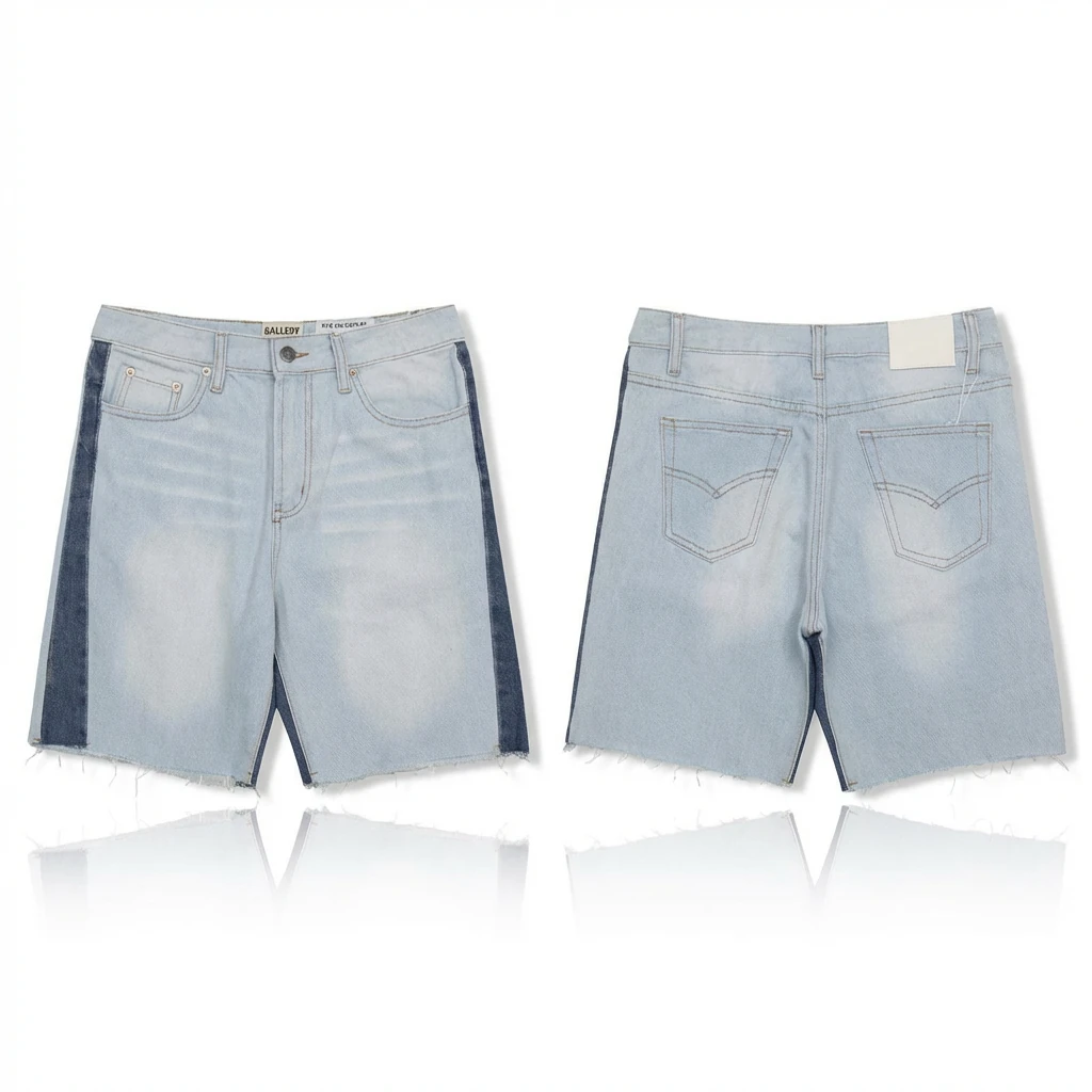 Gallery Dept denim-style light blue shorts