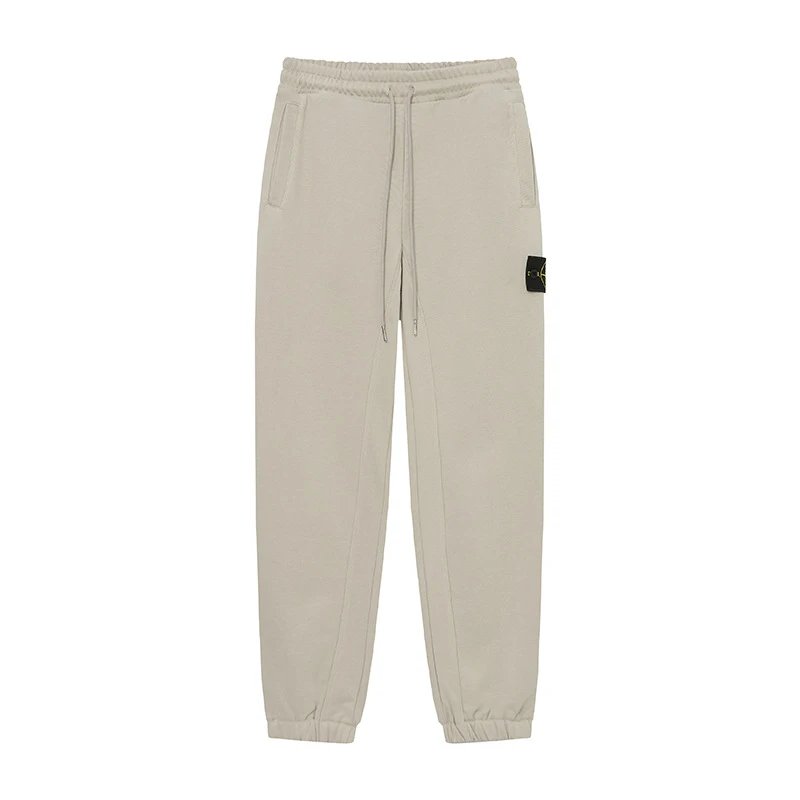 Stone Island Classic Casual Light Khaki Cuffed Jogger Sweatpants