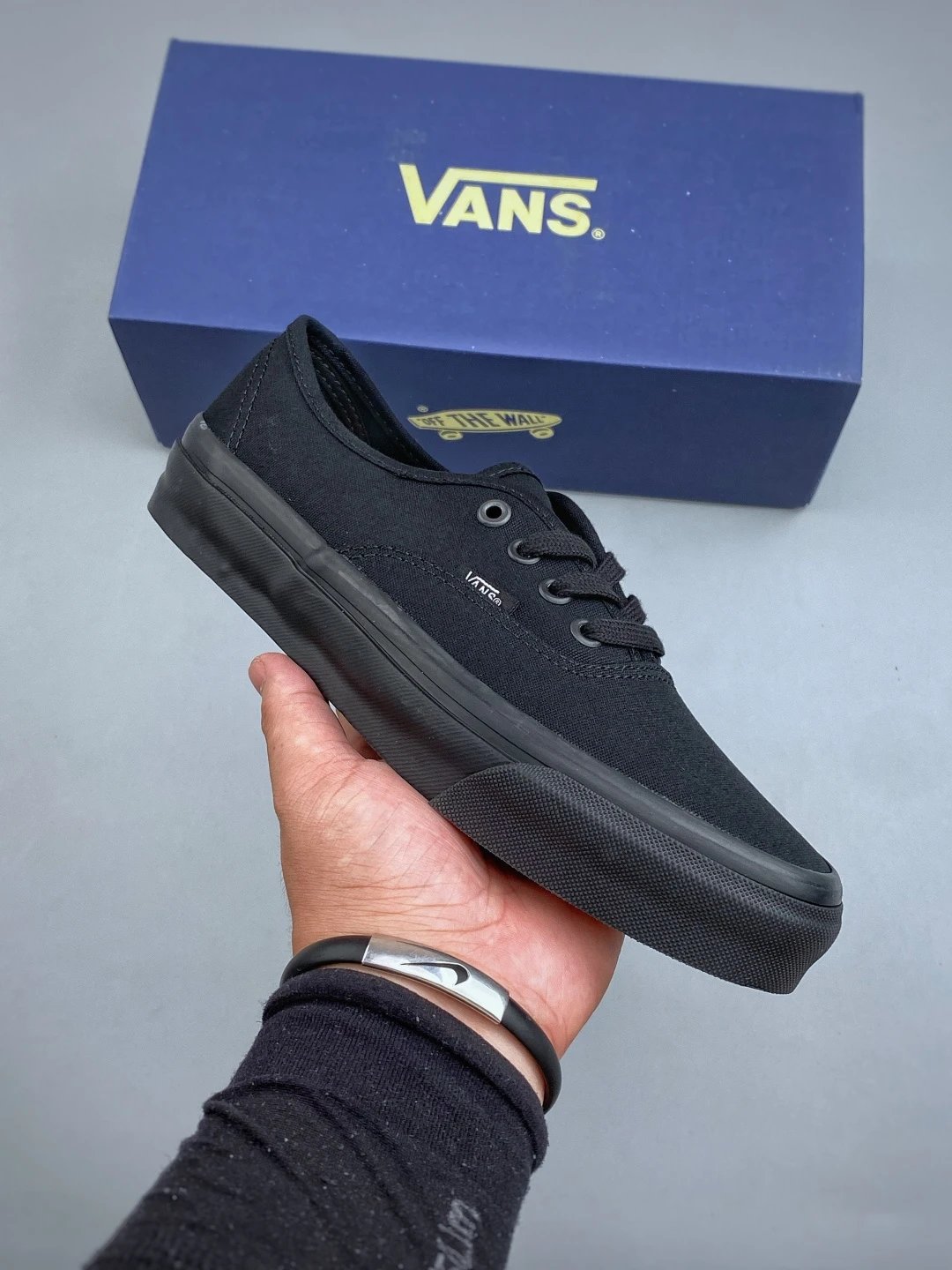 Vans Black Skate Sneakers, Classic Foxing