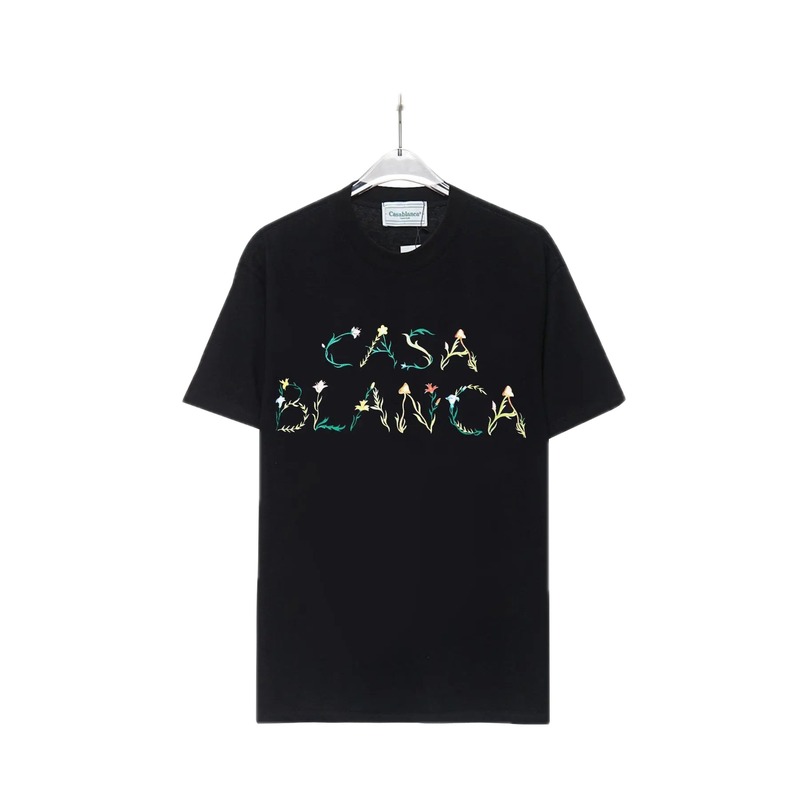 Casablanca Floral Style Black T-shirt