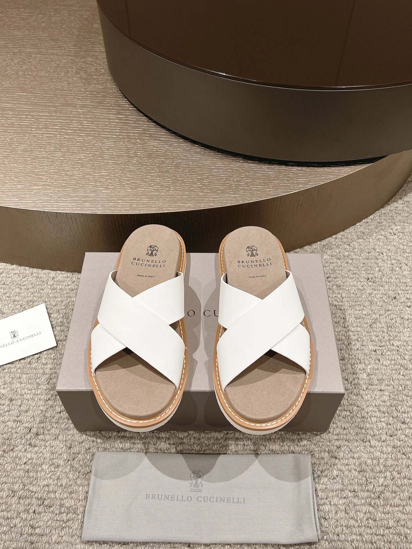 Brunello Cucinelli Casual-style White Slides