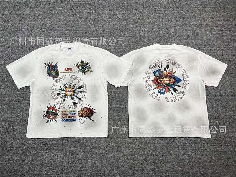 DUAA Organ Print Street Style White T-shirt