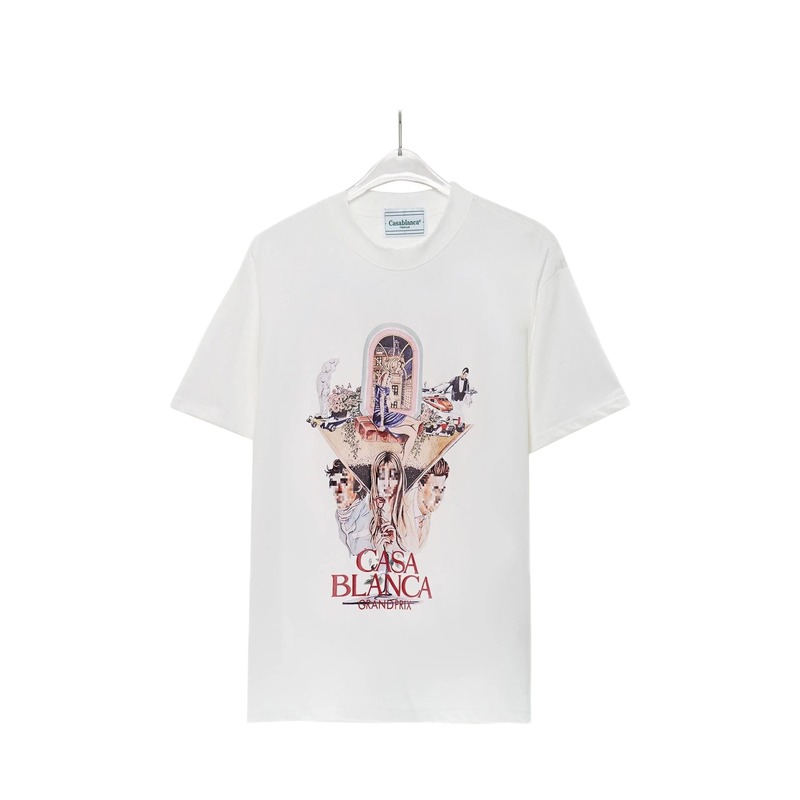 Casablanca Grand Prix Printed White T-shirt