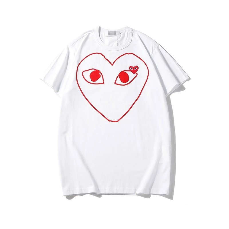 Comme des Garcons PLAY 2023-13 Red Style 2313 Heart Logo T-Shirt Minimal Look