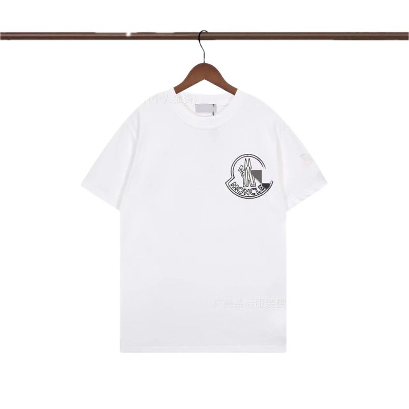 Moncler Logo Casual Style White Short-sleeve T-shirt