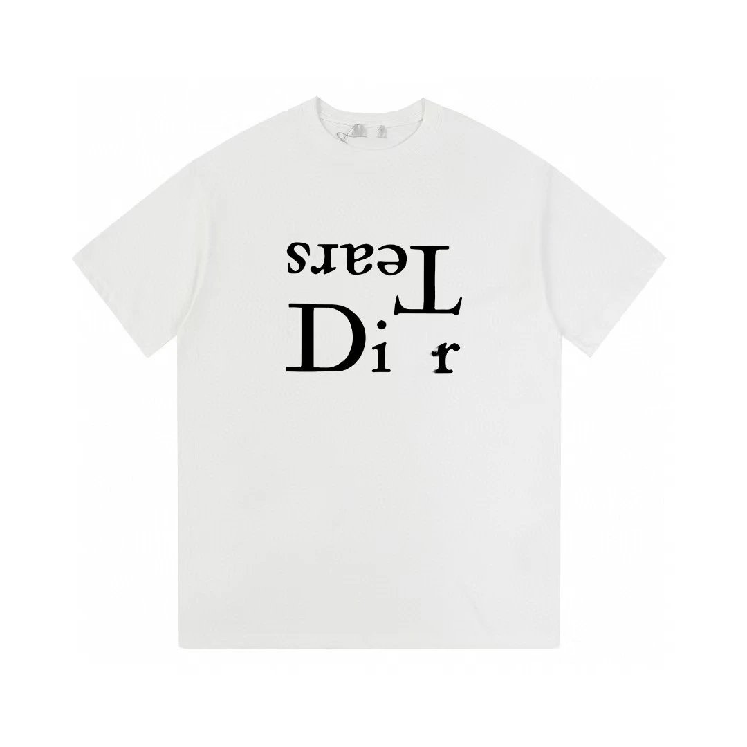 Dior x Tears Co-branded Trendy Style White Short-sleeve T-Shirt