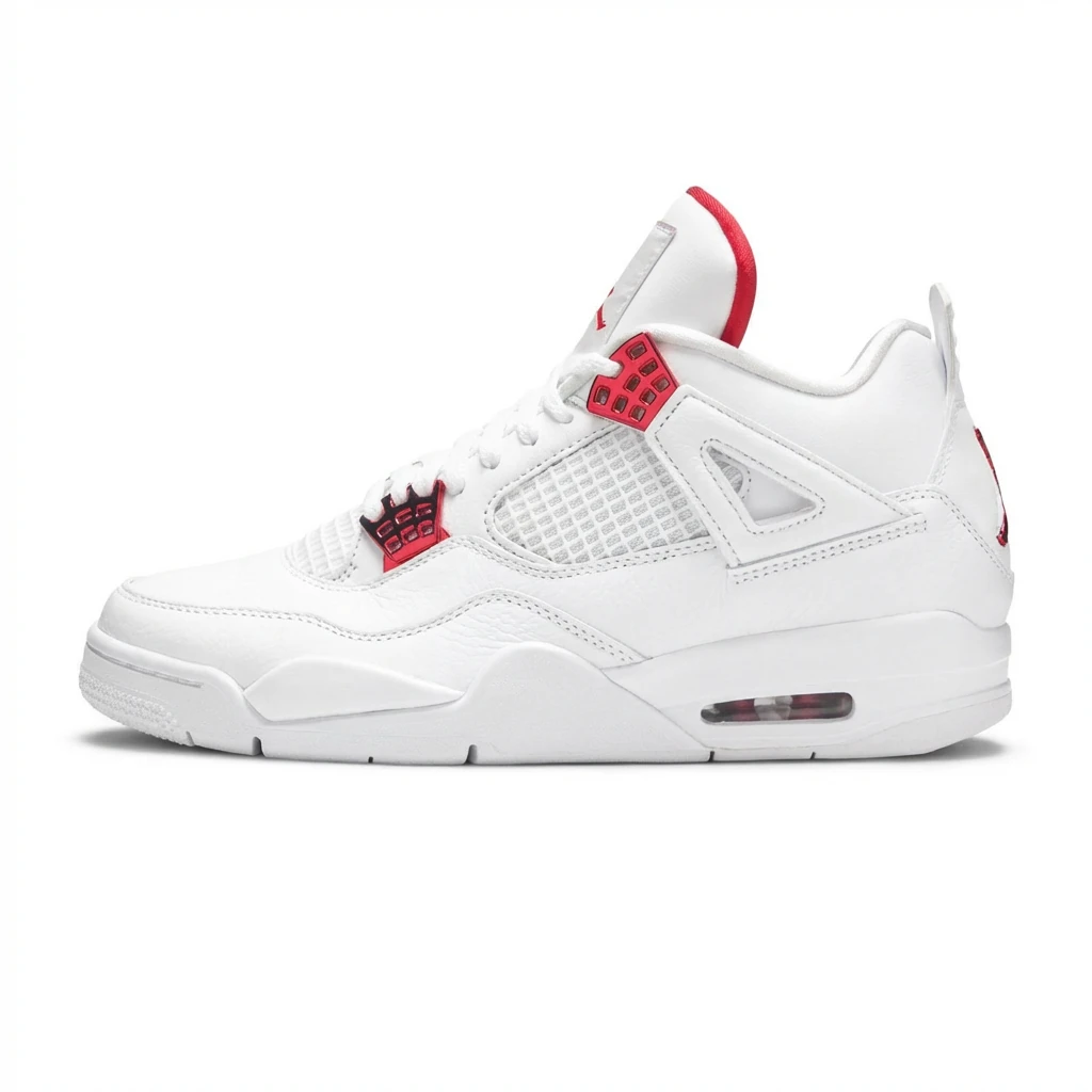 Trendy Red and White Jordan AJ4 Shoes