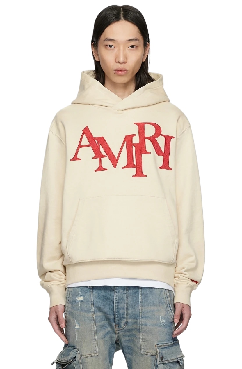 AMIRI Letter Style Beige Sweatshirt
