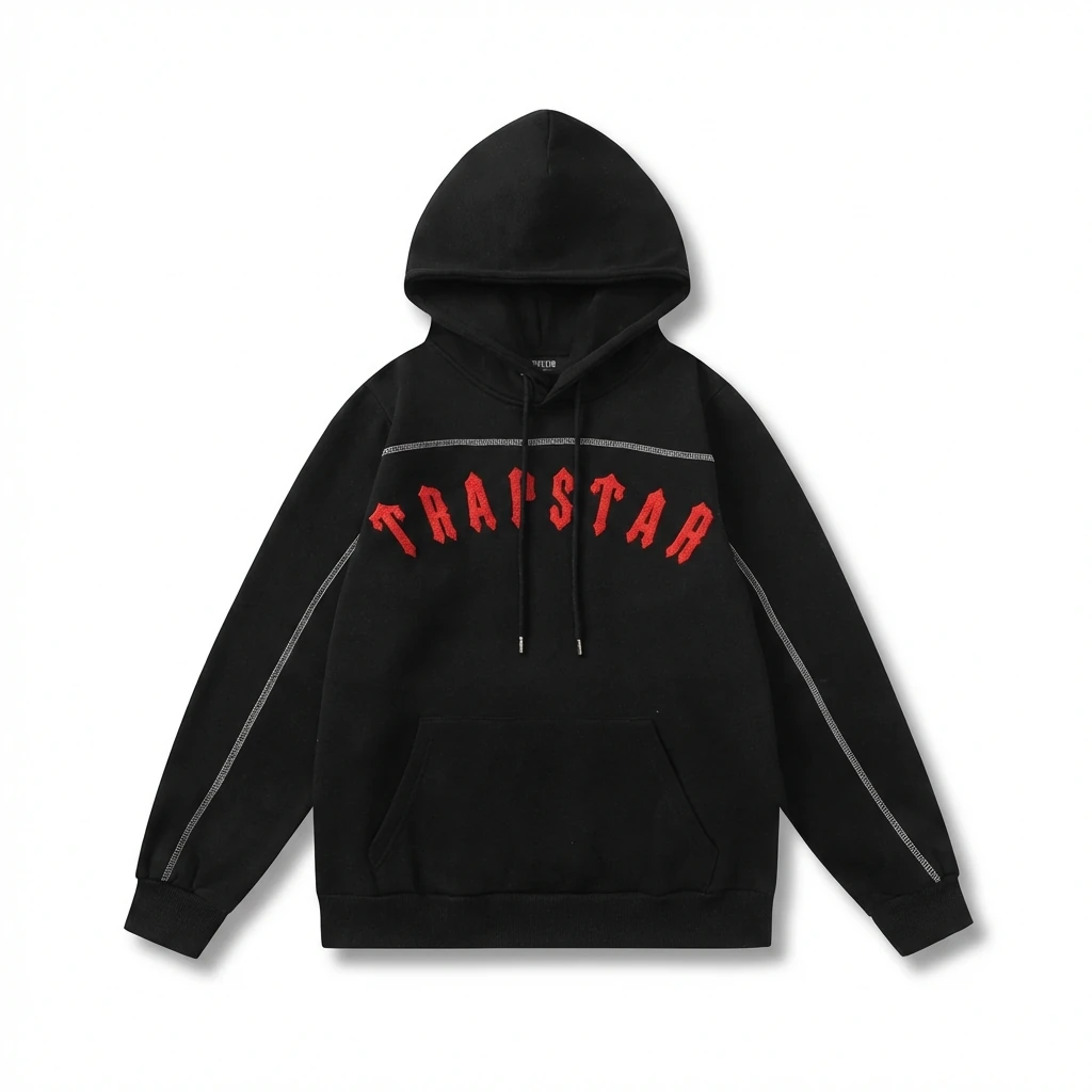 Trapstar Letter Trendy Cool Black Sweatshirt