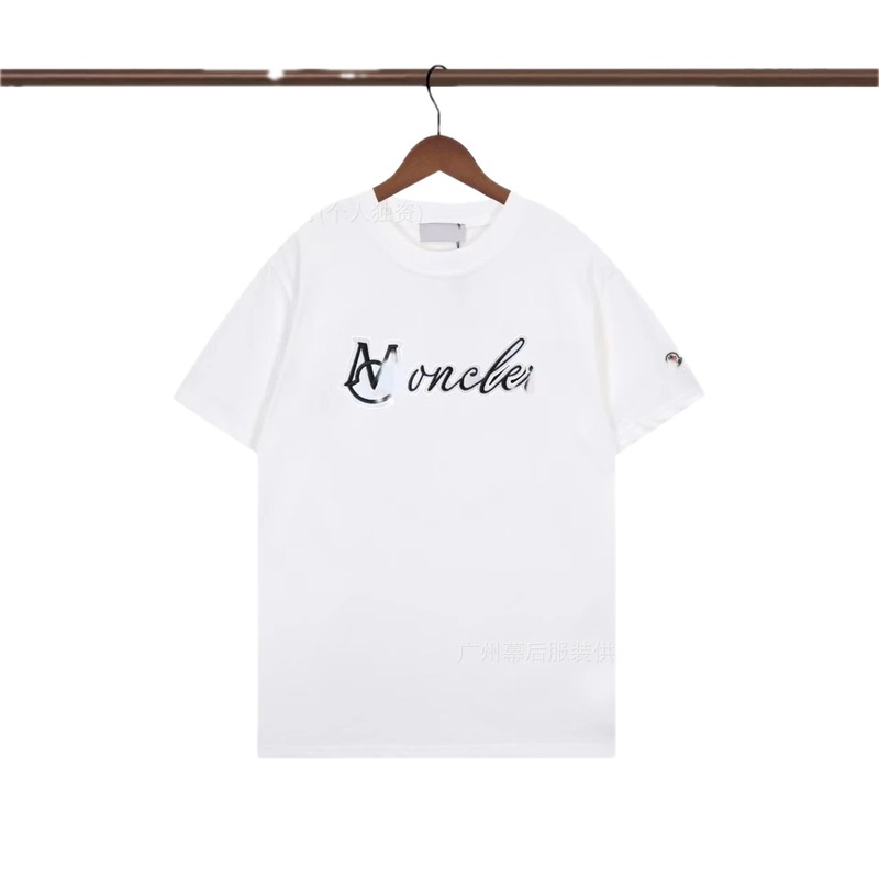 Moncler Letter Print Casual White T-Shirt
