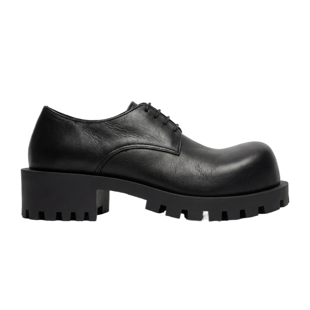 Balenciaga thick-soled retro-style leather shoes