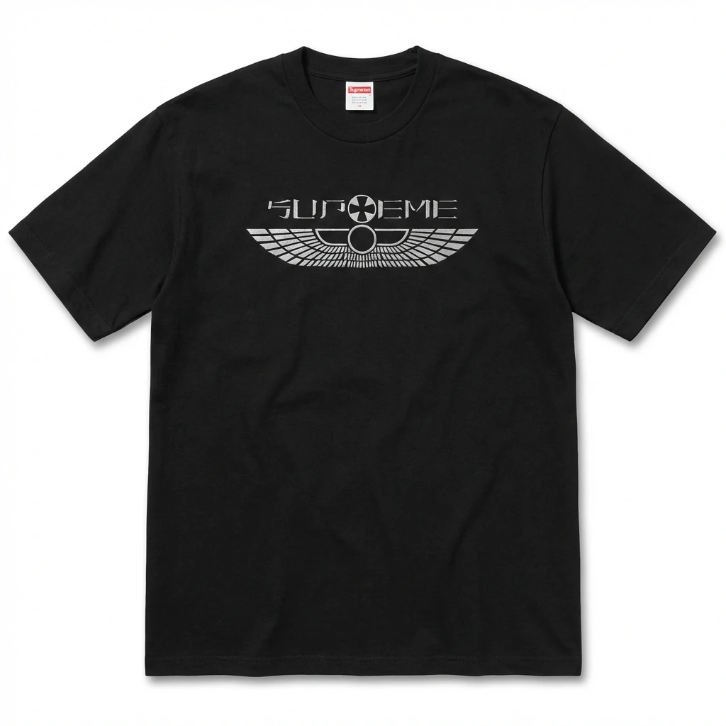 Supreme Flight Series Trendy Cool Black T-shirt