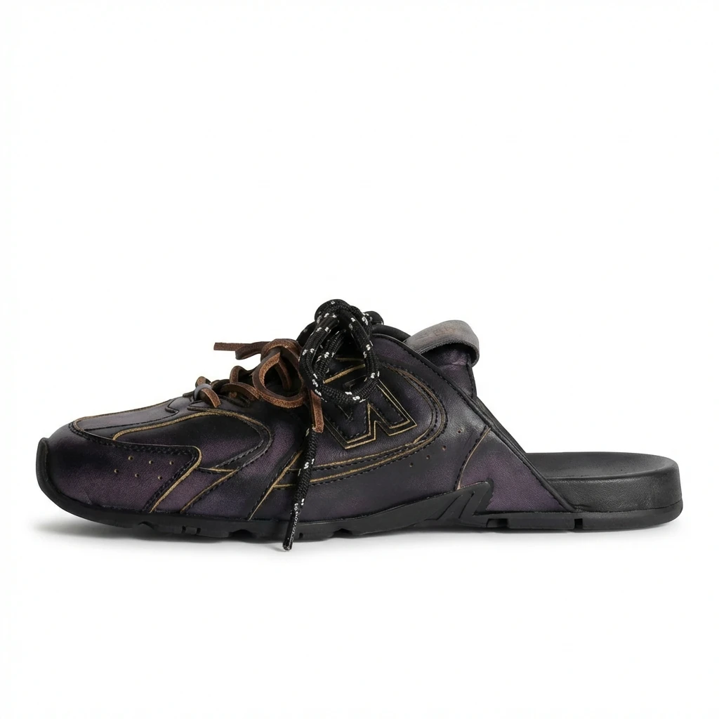 Miu Miu retro-style black slippers
