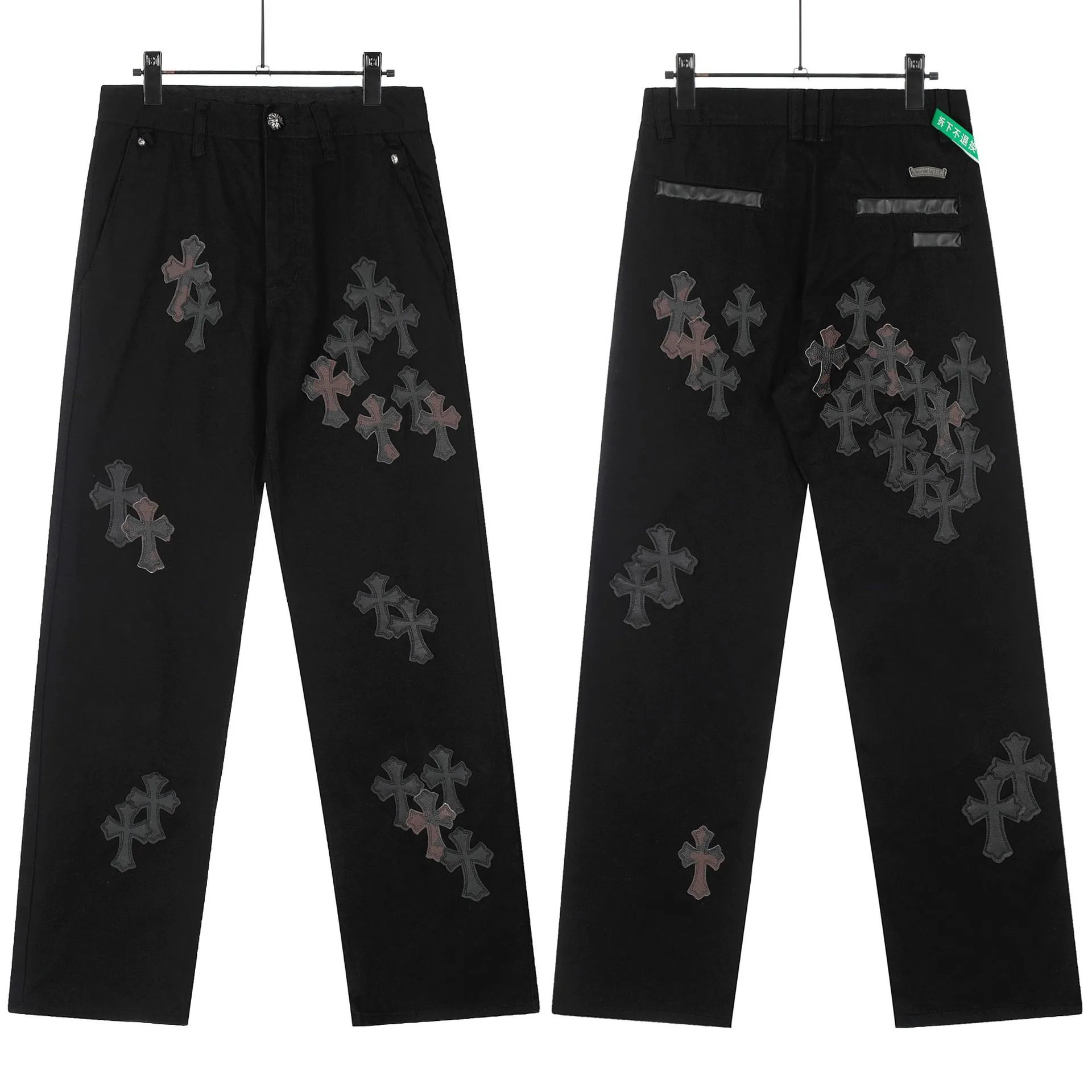 Chrome Hearts Patterned Graphic jeans Light Denim Jeans with Polished Detail