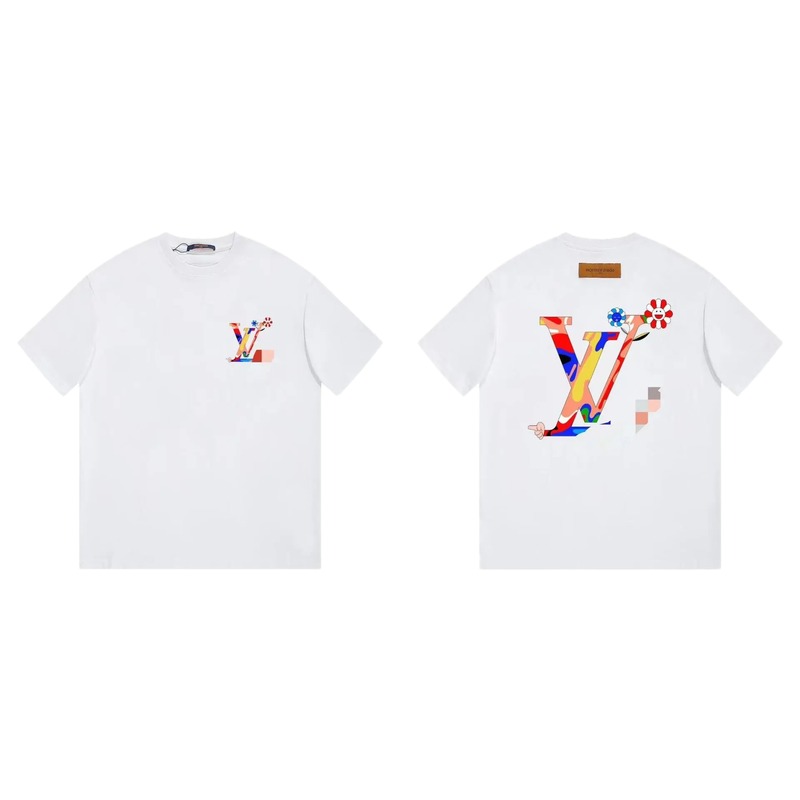 Louis Vuitton Sunflower Trendy White Short-sleeve T-shirt