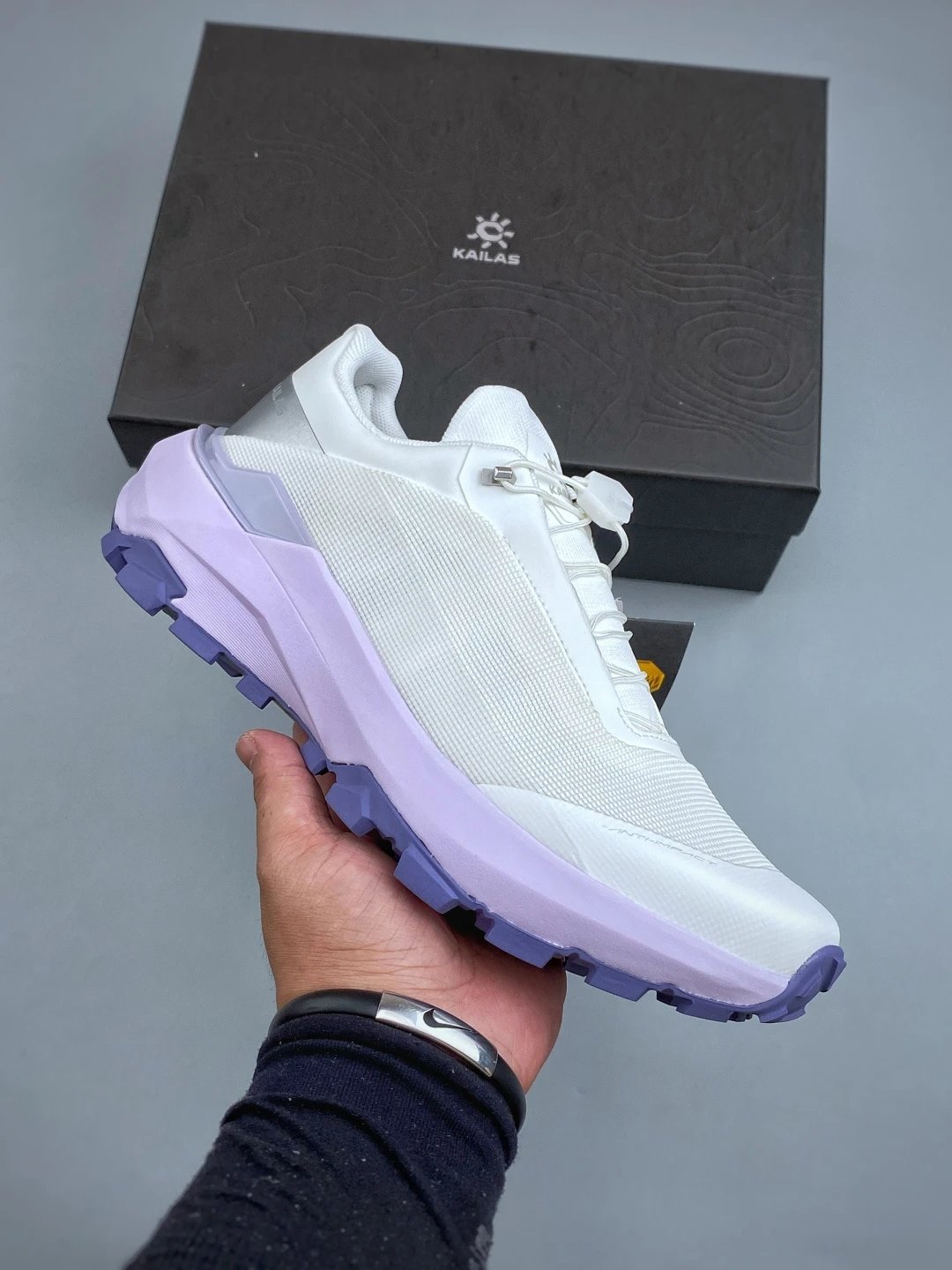 Kailas White and Lilac Trail Sneakers with Trail Toe Guard