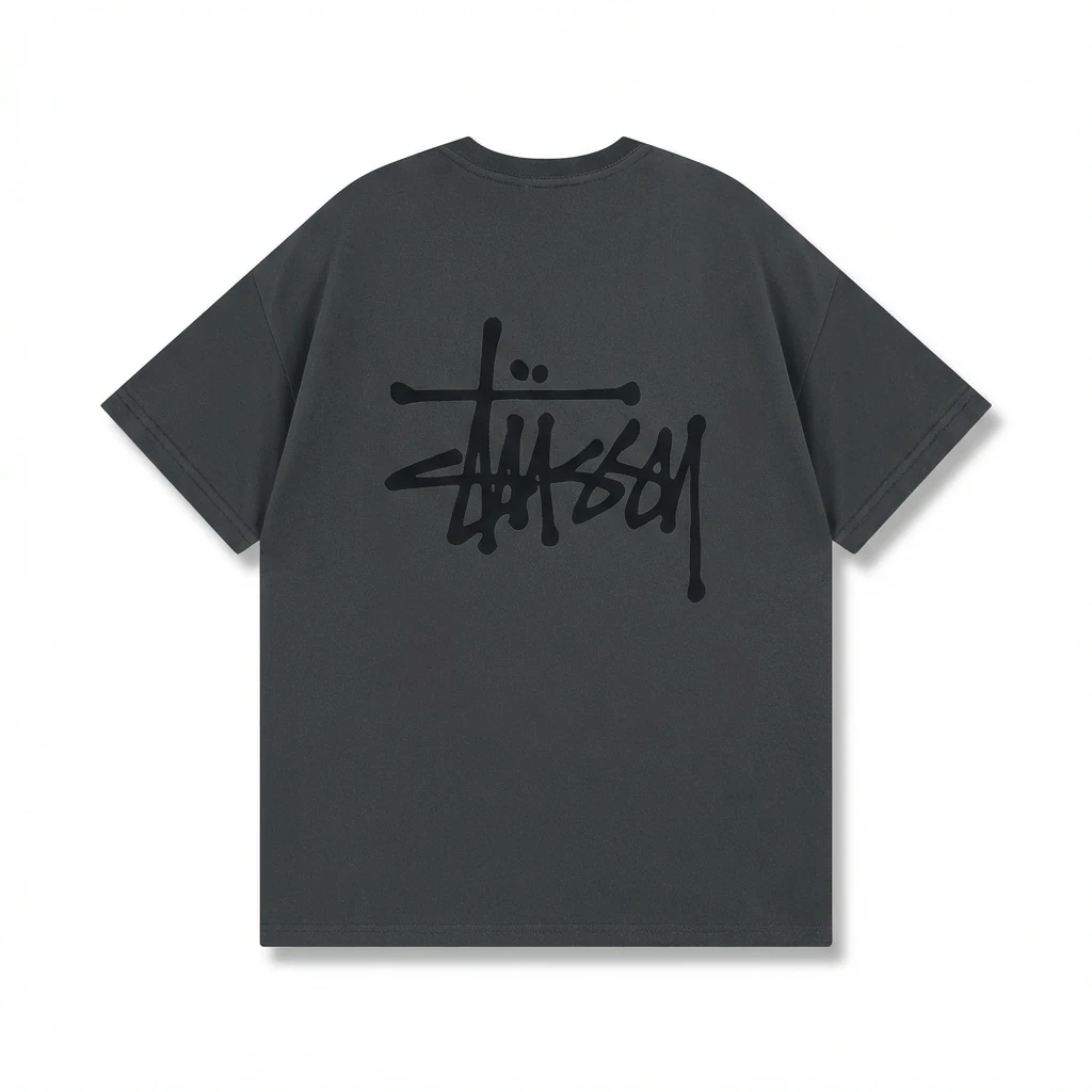 Stussy basic street style gray T-shirt
