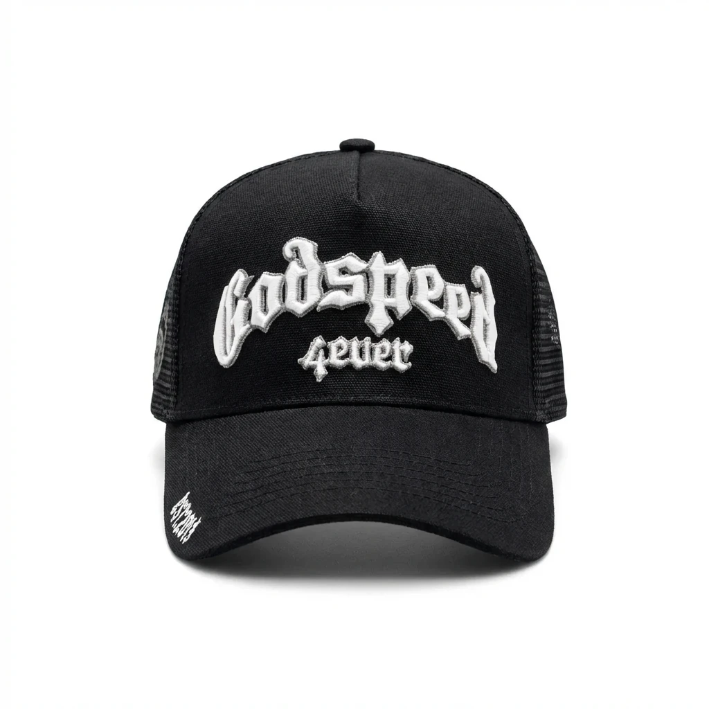Godspeed retro-style black cap