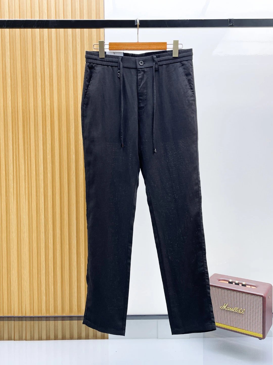 Daily Straight Casual Trousers with clean waistband and slightly flared hem