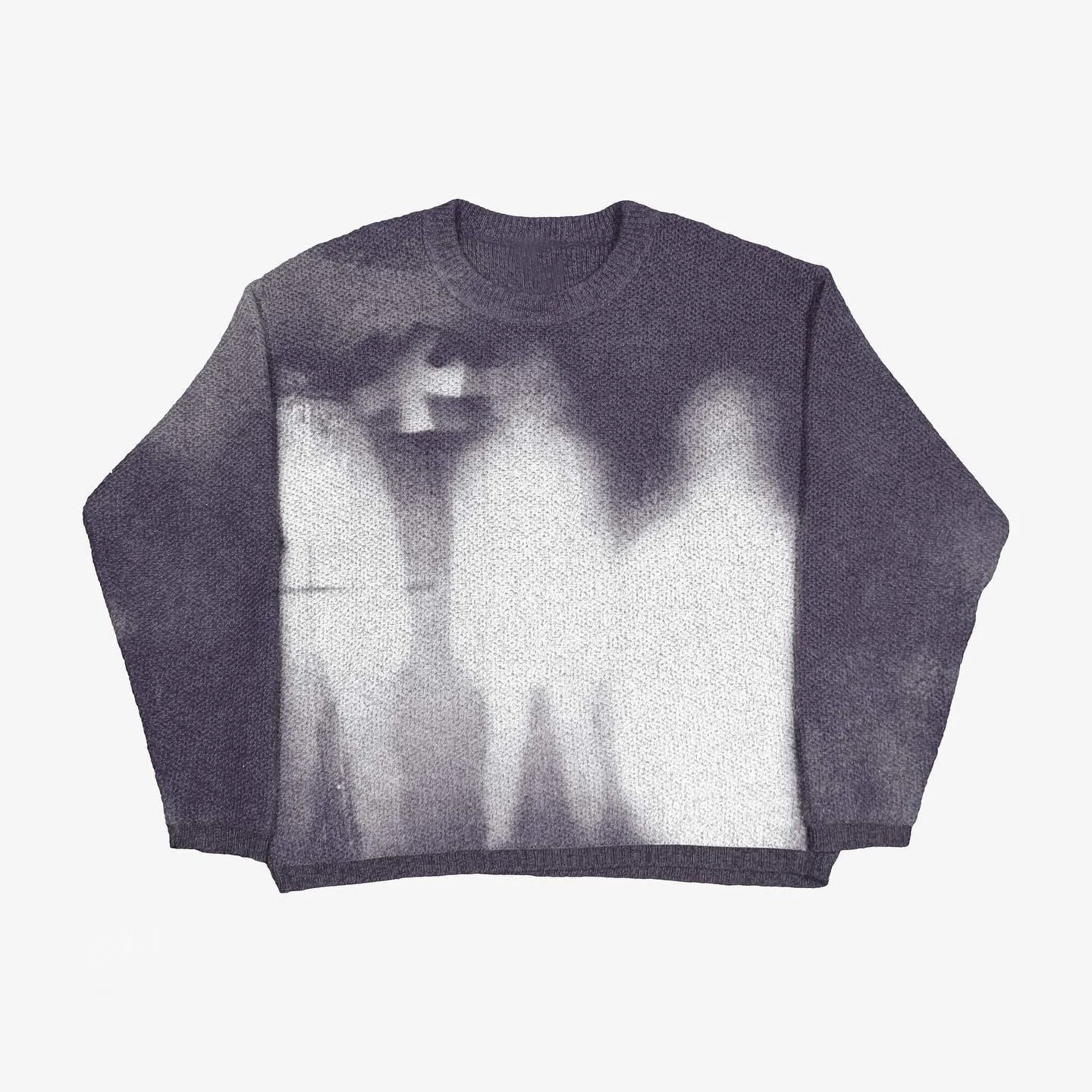 Streetwear Anime graphic sweater Black Knit Top with Practical Shape