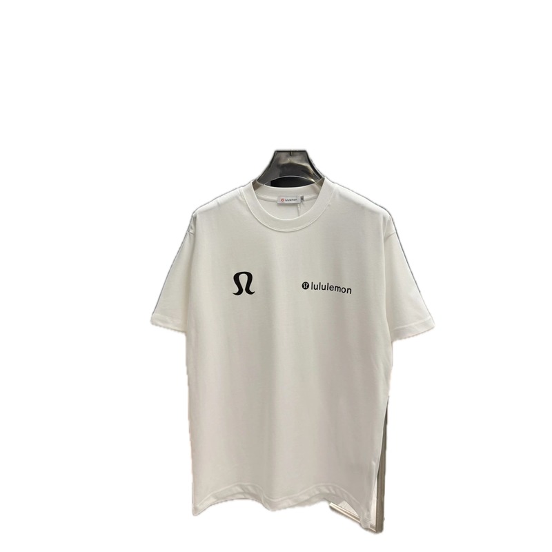 lululemon Classic Casual Style White Short Sleeve T-Shirt